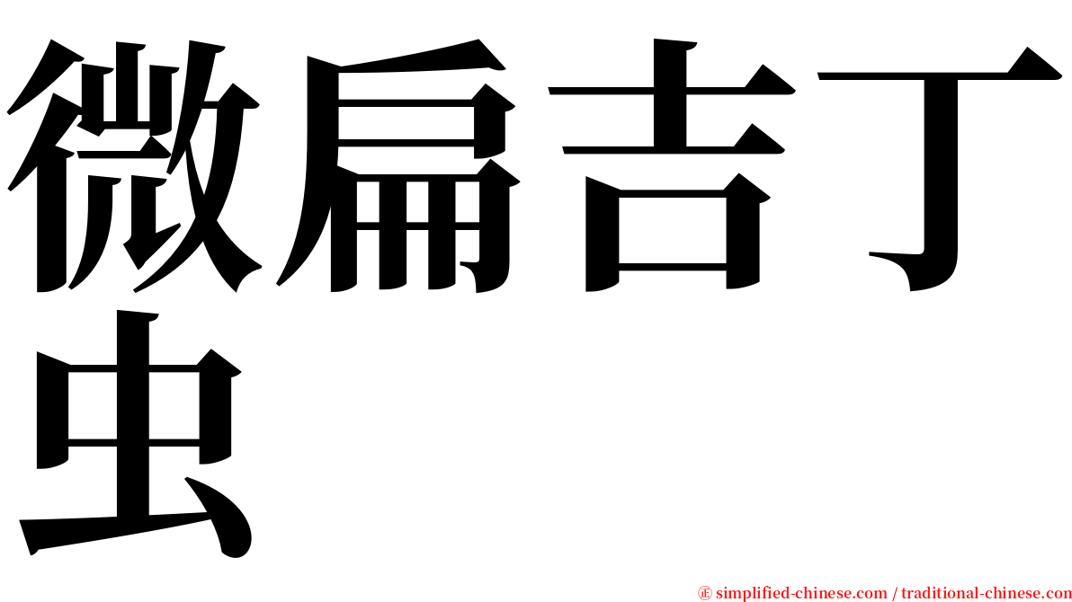 微扁吉丁虫 serif font