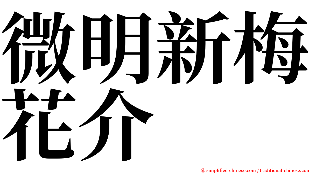 微明新梅花介 serif font