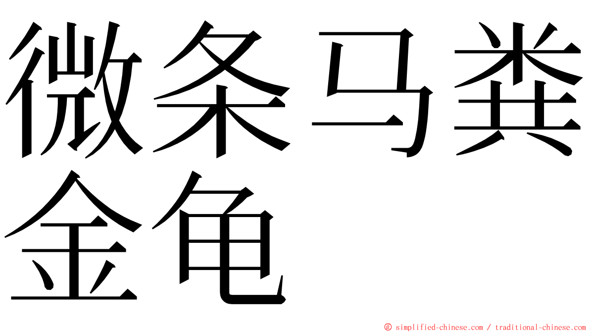 微条马粪金龟 ming font