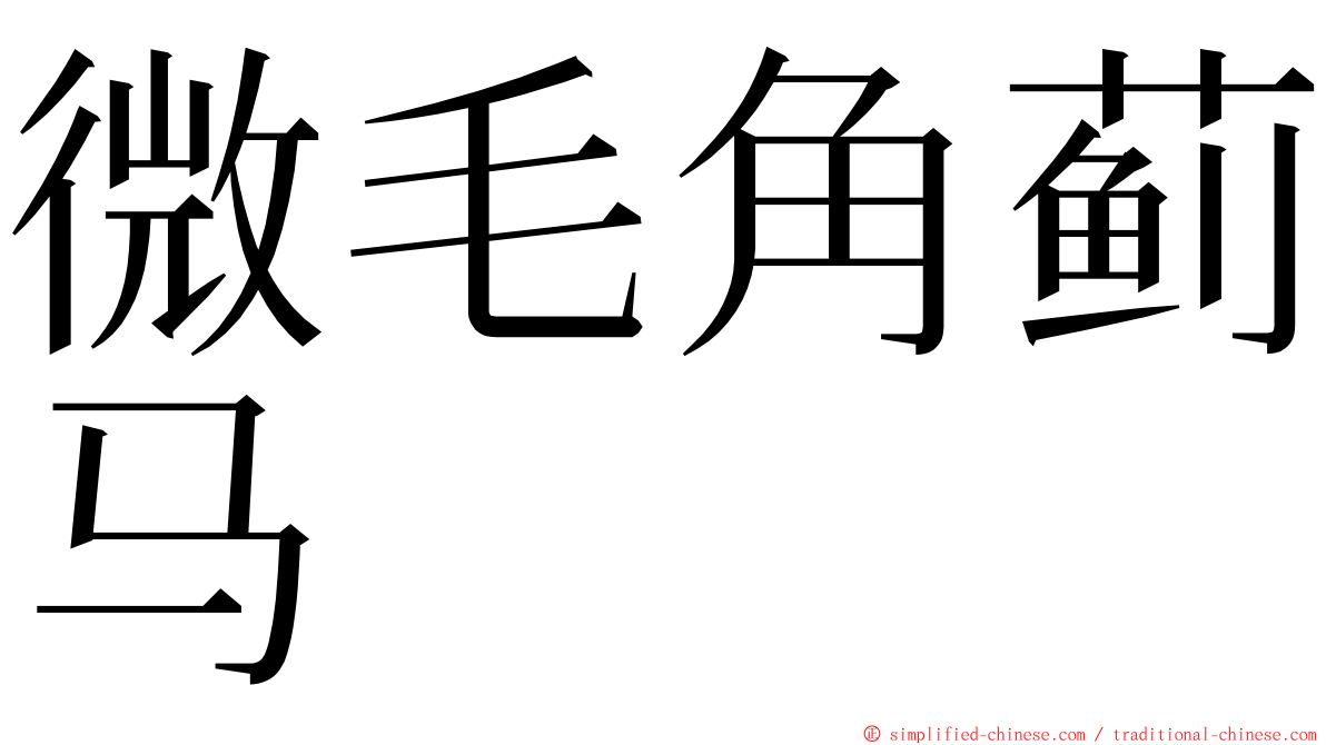 微毛角蓟马 ming font