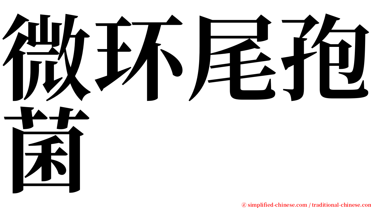 微环尾孢菌 serif font