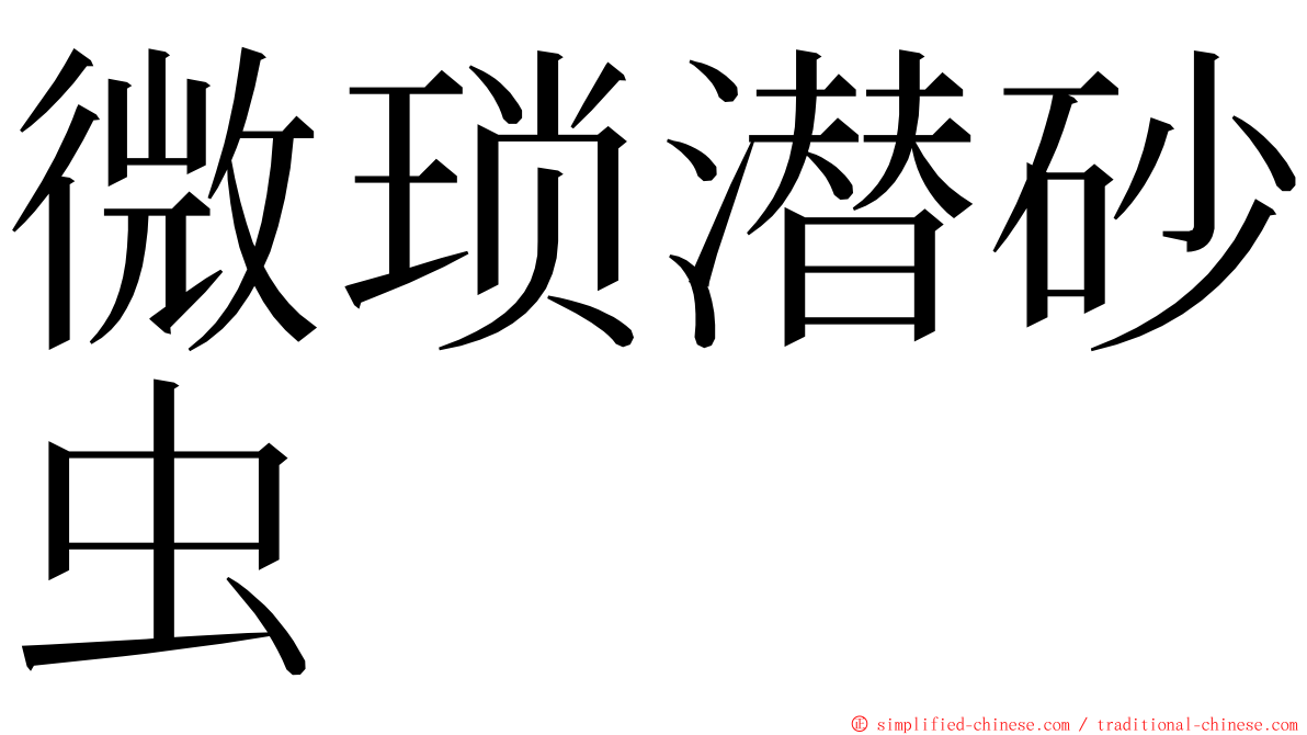 微琐潜砂虫 ming font