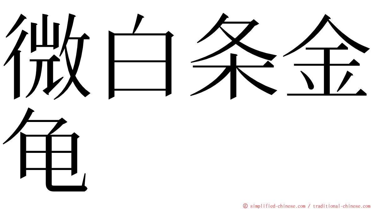 微白条金龟 ming font