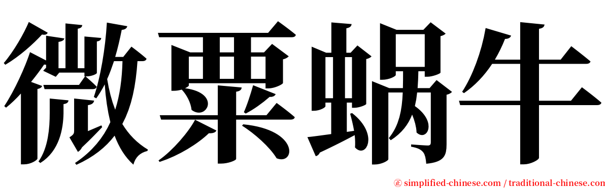 微粟蜗牛 serif font