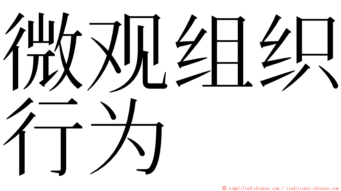 微观组织行为 ming font