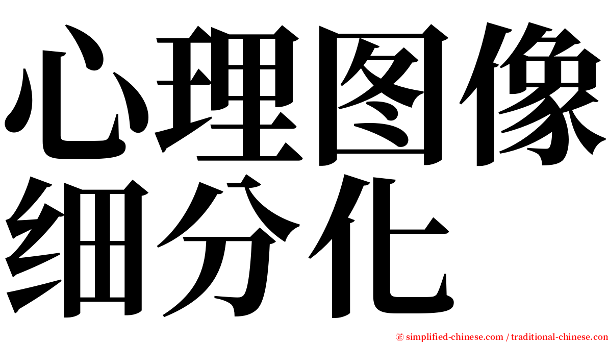 心理图像细分化 serif font