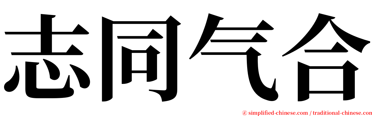 志同气合 serif font