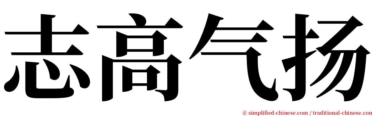 志高气扬 serif font
