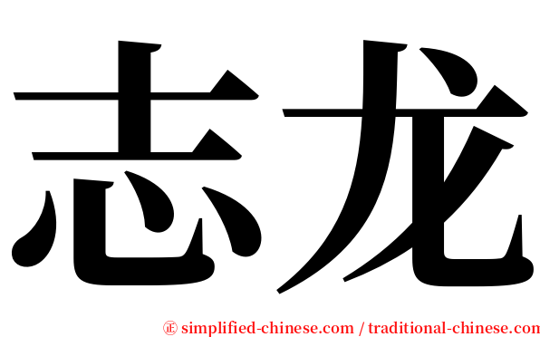 志龙 serif font