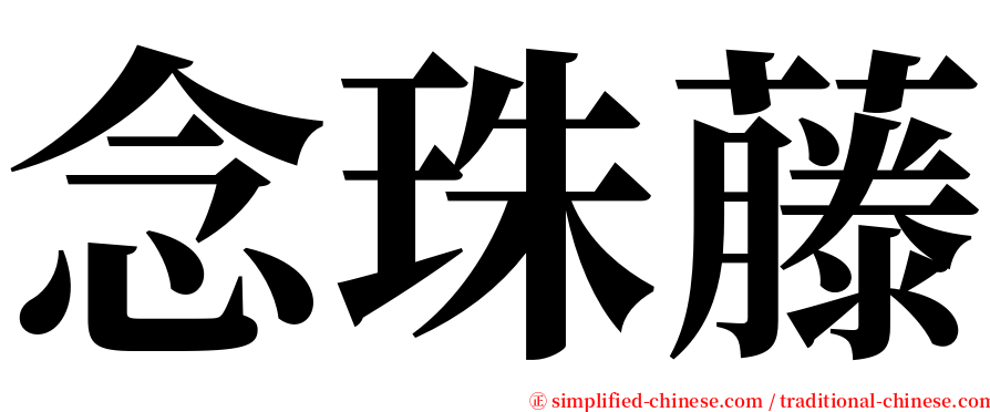 念珠藤 serif font