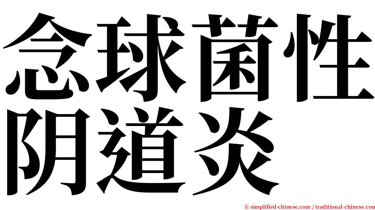 念球菌性阴道炎 serif font