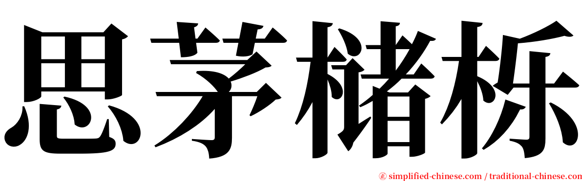 思茅槠栎 serif font