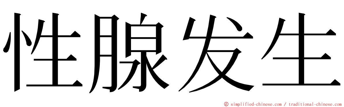 性腺发生 ming font