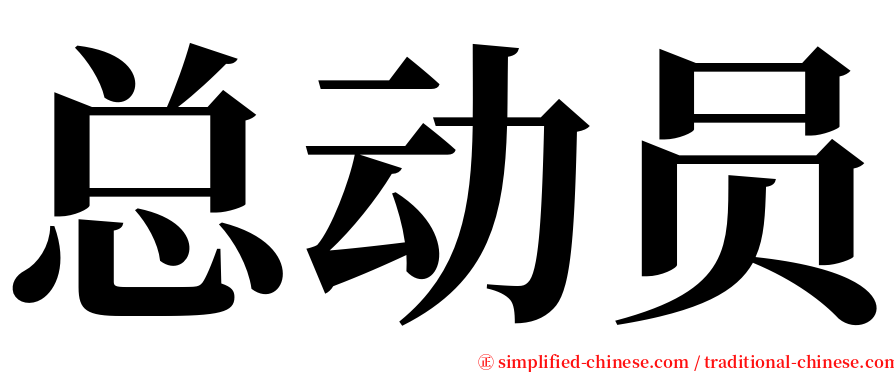 总动员 serif font