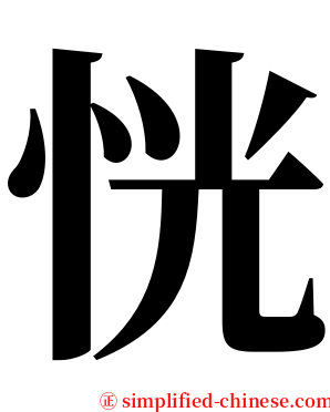 恍 serif font