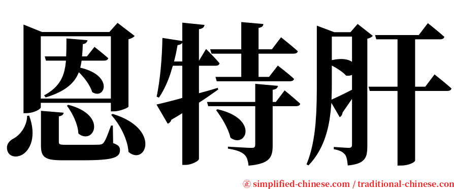 恩特肝 serif font