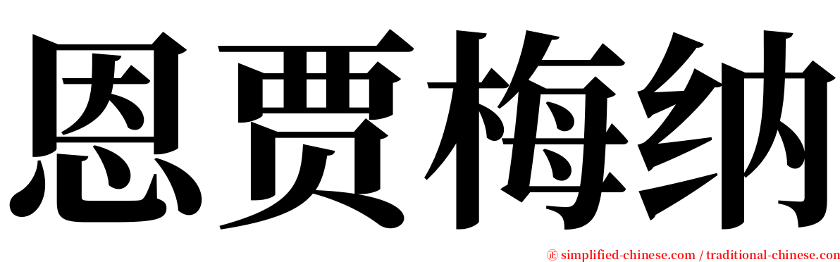 恩贾梅纳 serif font