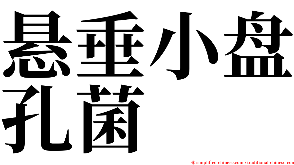 悬垂小盘孔菌 serif font