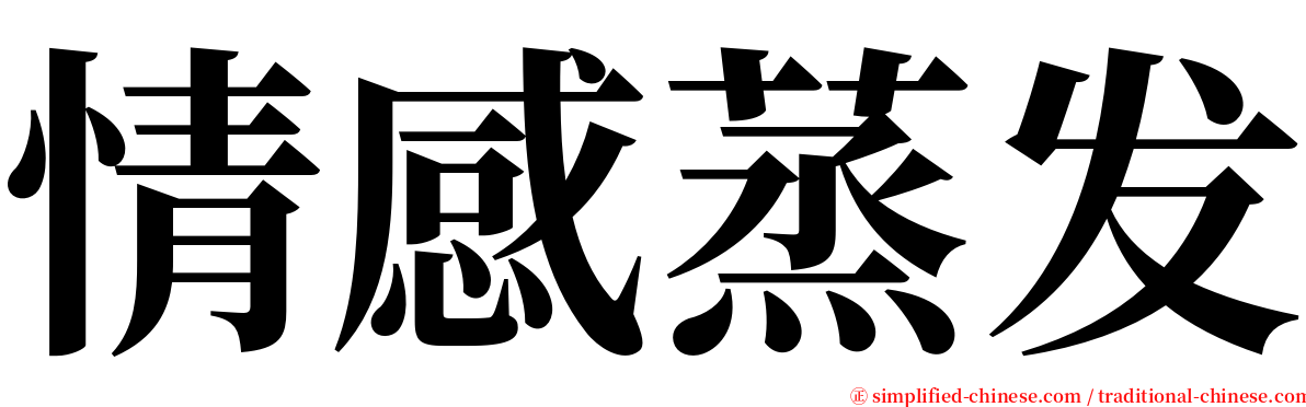 情感蒸发 serif font