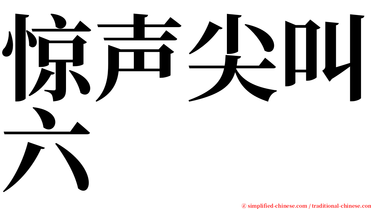 惊声尖叫六 serif font