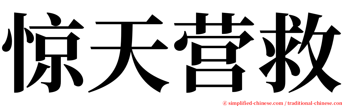 惊天营救 serif font