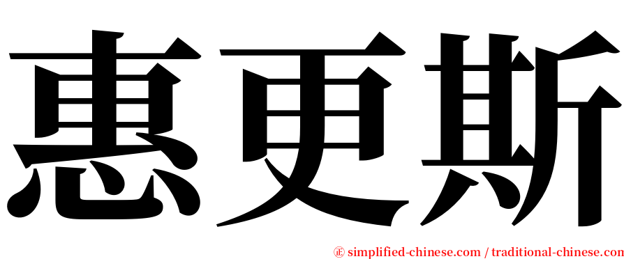 惠更斯 serif font