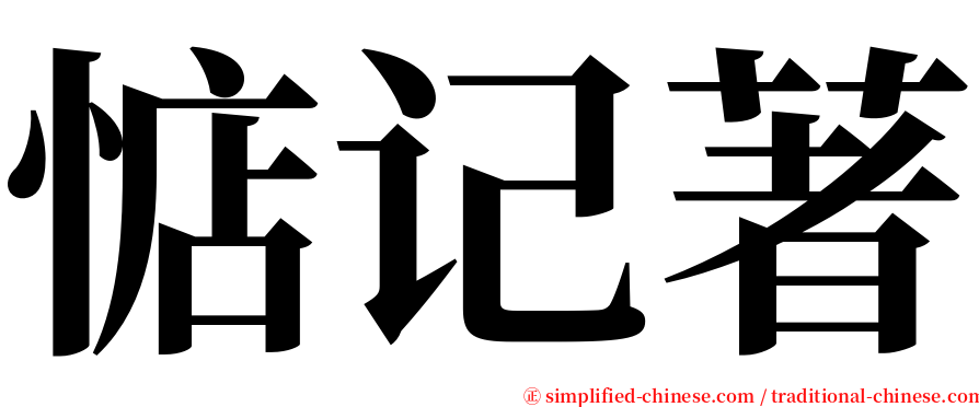 惦记著 serif font