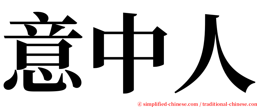 意中人 serif font