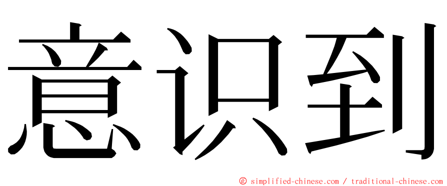 意识到 ming font