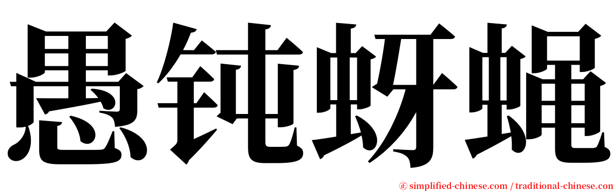 愚钝蚜蝇 serif font