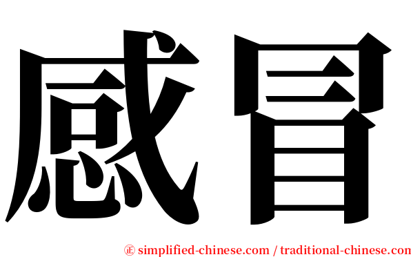 感冒 serif font
