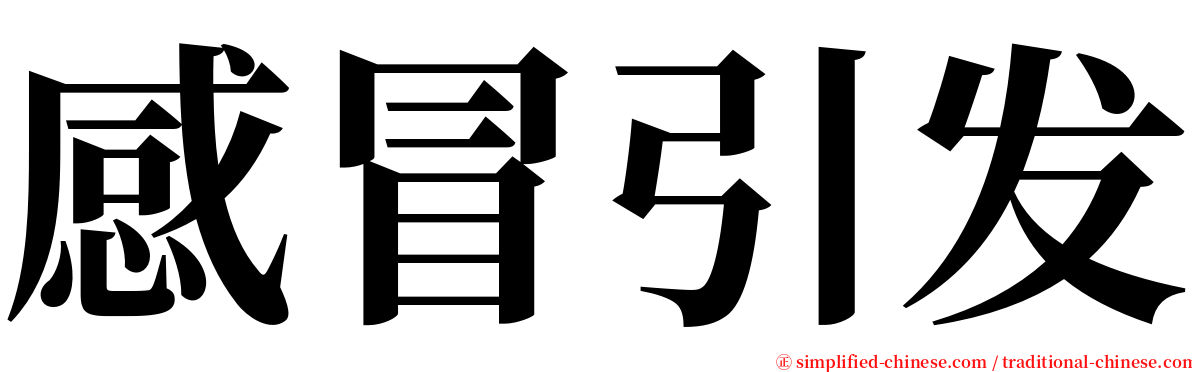 感冒引发 serif font