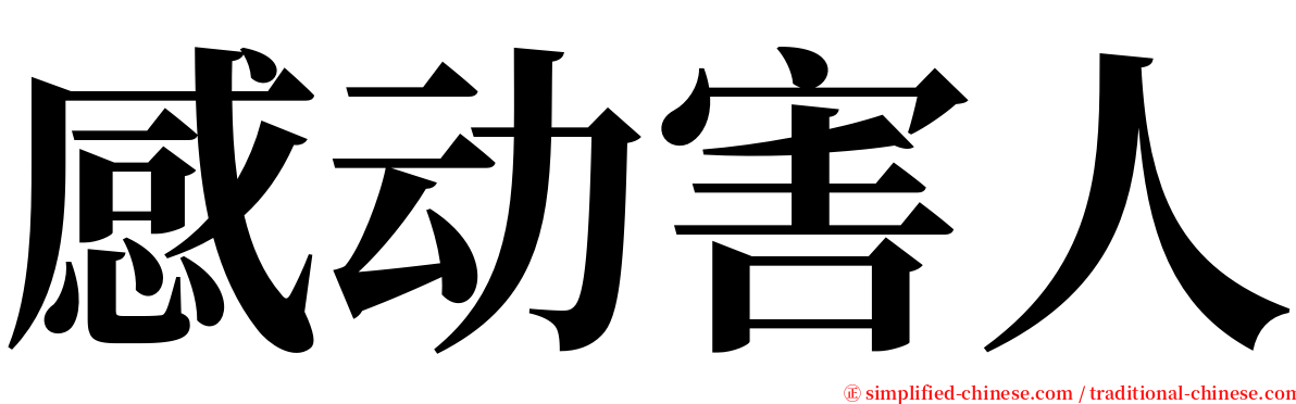 感动害人 serif font