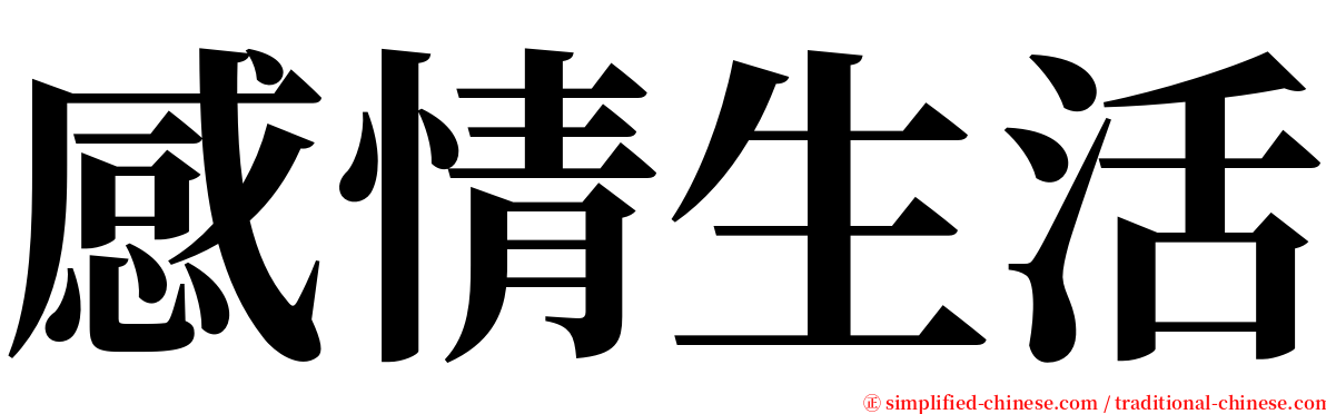 感情生活 serif font