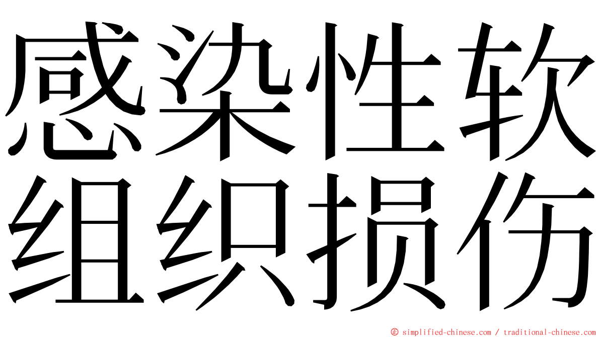 感染性软组织损伤 ming font