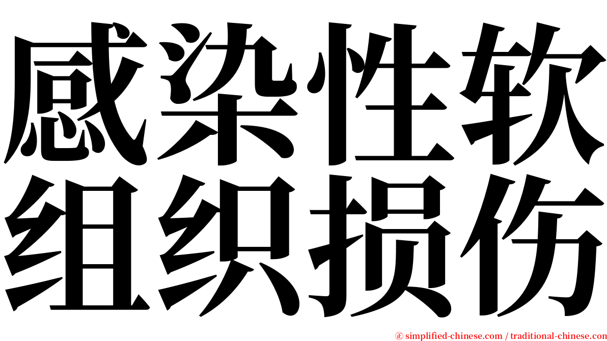 感染性软组织损伤 serif font