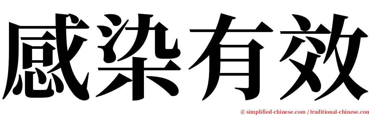 感染有效 serif font