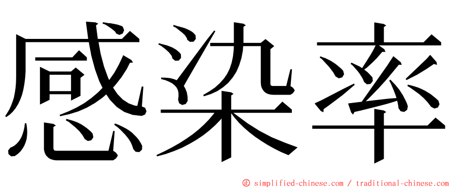 感染率 ming font