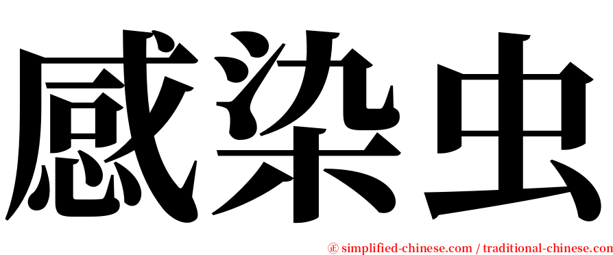 感染虫 serif font