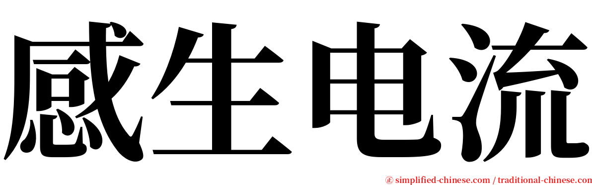 感生电流 serif font