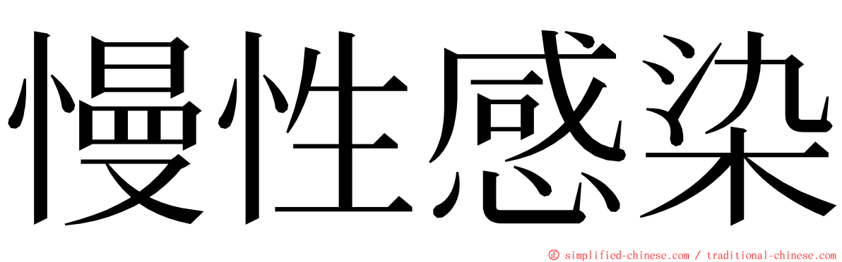 慢性感染 ming font