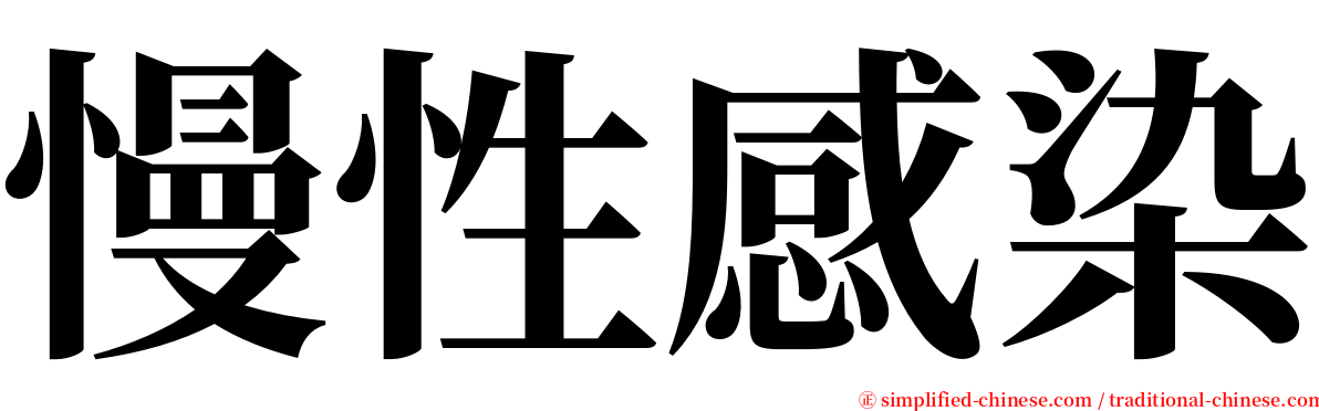 慢性感染 serif font