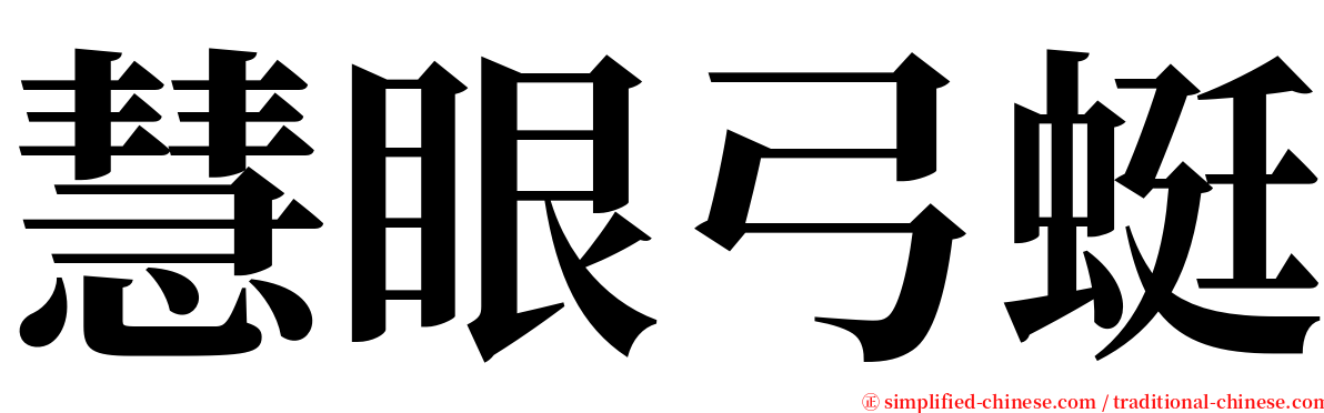 慧眼弓蜓 serif font