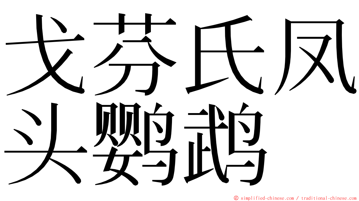 戈芬氏凤头鹦鹉 ming font