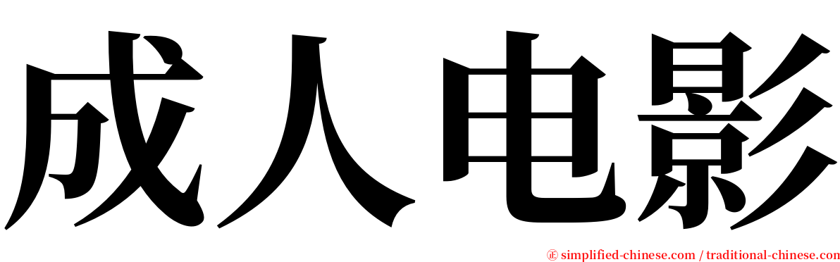 成人电影 serif font
