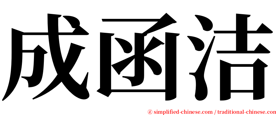 成函洁 serif font