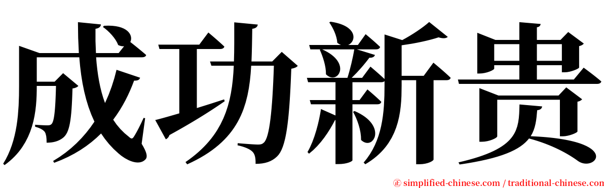 成功新贵 serif font