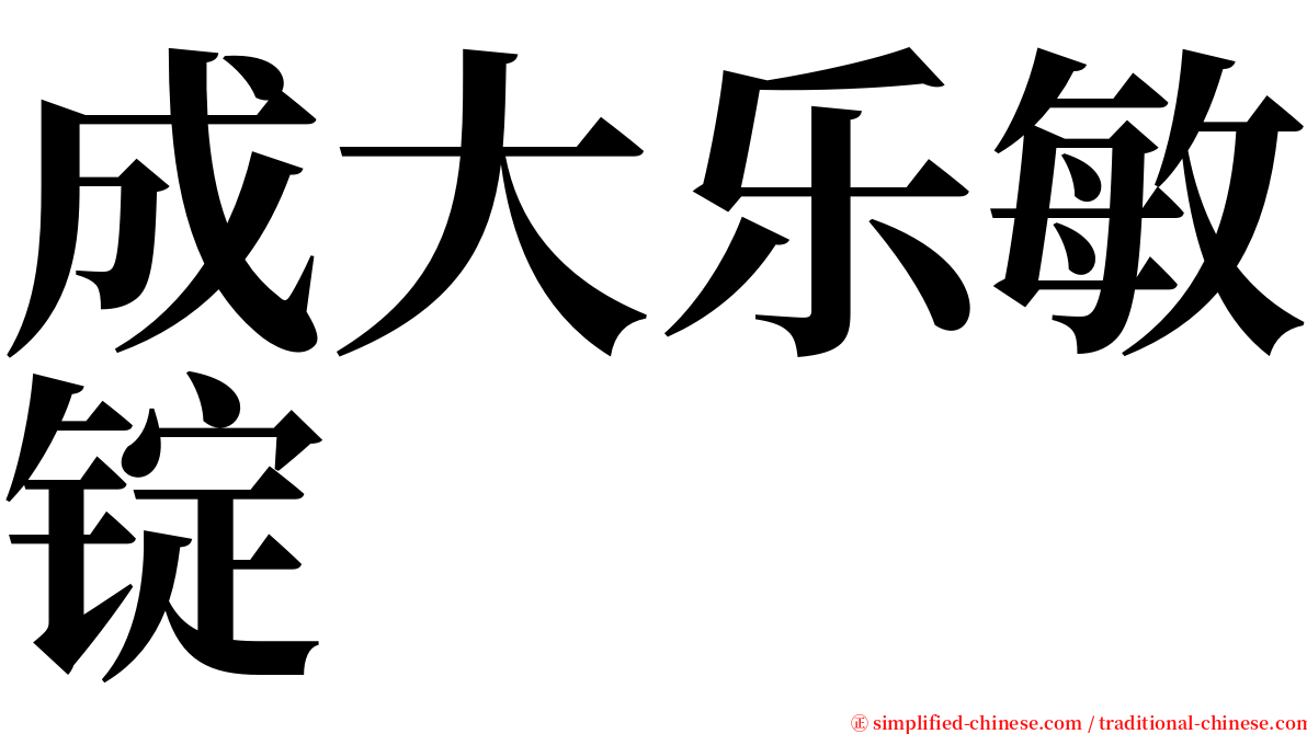 成大乐敏锭 serif font