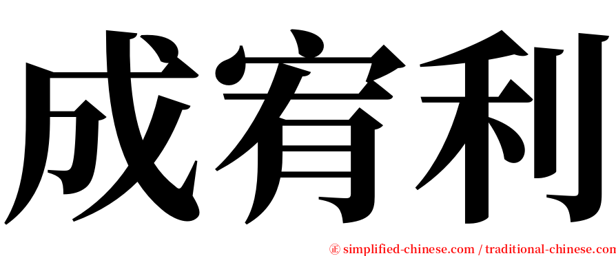 成宥利 serif font