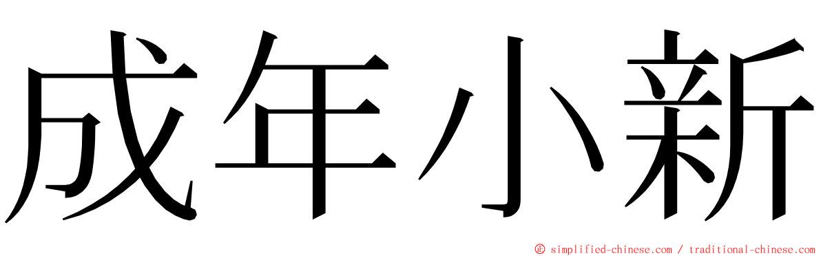 成年小新 ming font